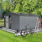 Domi Storage Shed 11'x 12.5' Metal Shed for Backyard,Garden,Lawn,w/Lockable Door