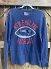 New England Patriots Shirt Long Sleeve  L Blue NFL Team Apparel Football