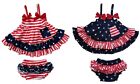 NEW Boutique 4th of July Baby Girls Swing Top Dress Ruffle Bloomers Outfit Set
