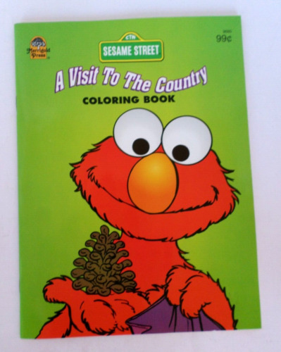 Vintage Elmo Sesame Street Coloring Book - A Visit to the Country - 1991