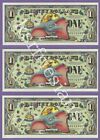 2005 $1 DUMBO DISNEYLAND DISNEY DOLLARS (3) Consecutive A0132329-331 FIRST ISSUE