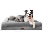 SheSpire Small Medium Large Jumbo Orthopedic Dog Bed w/Removable Cover & Bolster