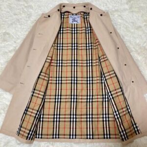 BURBERRY LONDON trench coat with liner Nova Check Size 7AR Authentic Women's
