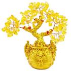 Crystal Fortune Tree Gold Money Tree Feng Shui Ornament for Bringing Wealth L...