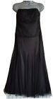 MONSOON Womens Black Strapless Embellished Sheer Prom Dress. Size UK 14, EU 42.