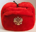 RUSSIAN AUTHENTIC USHANKA RED MILITARY HAT STYLE 1  M, L, XL sizes available