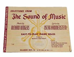 Selections From The Sound Of Music Sheet Music Easy To Play Piano Solos 1960