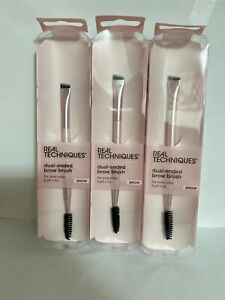 x3 Real Techniques Dual-Ended Brow Brush For Everyday Fluff + Fix 6