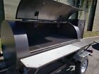custom used trailer mounted barbecue smoker