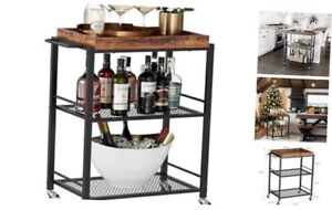 Bar Cart, Home Bar Serving Cart, Microwave Cart, Drink Cart, Mobile Kitchen