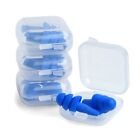 10 Pair Silicone Ear Plugs in Plastic Cases NRR 28dB Soft Reusable Waterproof