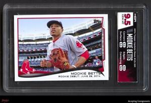 New Listing2014 Topps Update #US301 Mookie Betts RC Rookie HGA 9.5 GEM MINT RED SOX