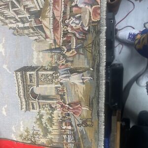 ANTIQUE FRENCH TAPESTRY  HAND Made Size 15” X 11 Rare