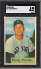 Mickey Mantle 1954 Bowman #65 Yankees SGC 4 VG EX Centered HOF 3rd Year Card!
