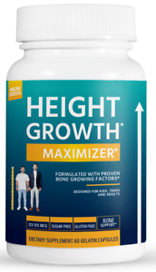 HEIGHT GROWTH MAXIMIZER-Get taller and INCREASE BONE GROWTH! 60 Capsules