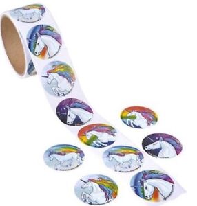50 Unicorn stickers  Party favors magical Birthday  fairytale mystical rainbow