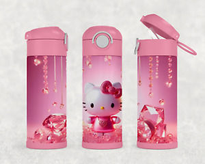 Personalized Hello Kitty Jewels 12oz Kids Stainless Steel Tumbler Water Bottle