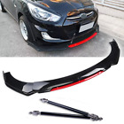 For Hyundai Elantra Veloster Front Bumper Lip Spoiler Body Kit Red +Strut Rods (For: 2012 Hyundai Elantra)