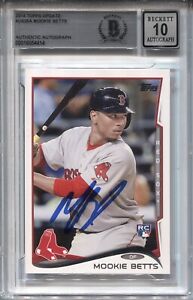 2014 Mookie Betts Topps Update AUTO ROOKIE SIGNED Rc #US26 BGS BAS AUTHENTIC 10