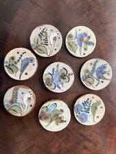 Ken Edwards El Palomar Tonalo Set Of 8 Coasters Mexican Pottery Vintage Birds