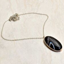 Botswana Agate Gemstone Ethnic Handmade Pendant Necklace Jewelry 11 Gms AN 53463