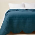 Full/Queen Scalloped Edge Quilt Ocean Blue - Opalhouse designed with Jungalow