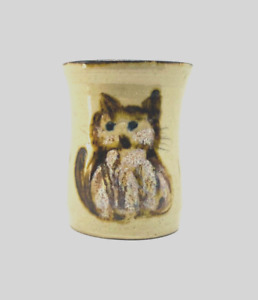 Janet Resnik NC Pottery Vase or...Tumbler~cat~Beautiful Creation~3.5