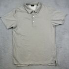 Dunning Golf Shirt Mens Small Polo Stretch Striped Casual Activewear Summer Gray
