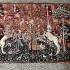The Lady And The Unicorn - Tapestry Medieval European Wall GREAT COND.