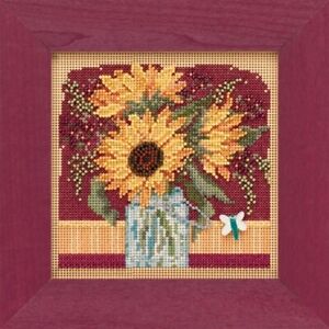 MILL HILL Buttons Beads Kit Counted Cross Stitch SUNFLOWER BOUQUET MH14-1924