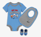 3 Piece Nike Baby Boys Gift Set, 0-6 Months, Sports, Bodysuit, Booties Bib B55MP