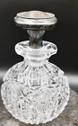 Antique American Brilliant Hand Cut Perfume Bottle with RW&S Sterling Stopper