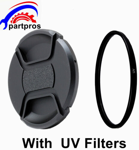55mm Front Lens Cap Cover +55mm HD UV Filter for Canon PENTAX Minolta Nikon Lens