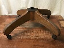 Vintage Antique Wood Desk Chair Base with Wheels