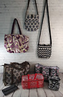 PRE-OWNED lot of 8 THIRTY-ONE canvas utility bags, crossbody purse, tote, wallet