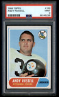 New Listing86146298 1968 Topps Andy Russell Rookie RC #163 PSA 9 Pittsburgh Steelers