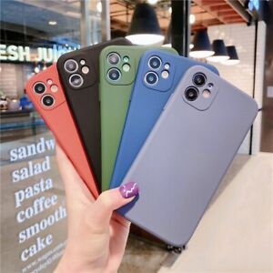 For iPhone 15 14 13 12 11 Pro Max XS XR X SE 8 7 Silicone Case Camera Lens Cover