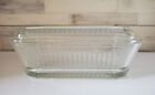 Vintage Retro Refrigerator Dish W/Lid Clear Ribbed Glass Pasabahce Butter Dish