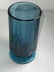 Vintage Indiana Colony Nouveau Riviera blue footed tumbler goblet