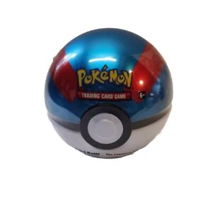 Pokemon Trading Card Game Blue Tin Poke Ball Booster Packs Coin Ball Sealed New