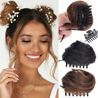 2PC Mini Claw Clip in Hair Bun Messy Scrunchies Hairpieces Synthetic Donut Updo