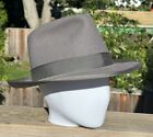 Vintage Men's Fedora Gray Felt/ Sterling Hats/  Size USA 7 1/4