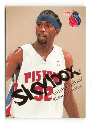 2003 SkyBox Autographics Richard Hamilton #4   Detroit Pistons Basketball Card