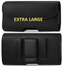 XL Leather Horizontal Belt Clip Loop Case Pouch Holster to fit Motorola Phones