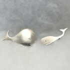 BEAU 925 Sterling Silver Whale-Shaped 2”Brooch and 2nd Whale (read) 17g