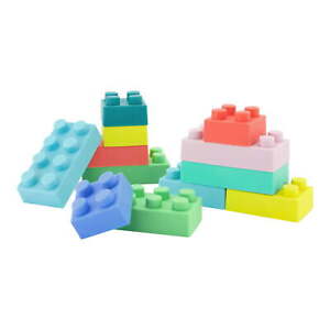 Infantino Super Soft 1st Building Blocks, Sensory Baby Toys, 6-12 Months US