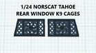 1/24 Norscot Tahoe Police Rear Window K9 Cages Lights Diorama