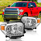 For 2014-2021 Toyota Tundra Chrome Headlights Assembly W/O LED DRL Left Right (For: 2019 Tundra)