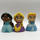 Disney Princess Figurines Lot of 3 Bath Toy Bundle Set Squeeze Plastic