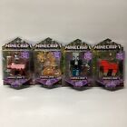 Mattel Minecraft Caves & Cliffs Action Figure Lot Of 4  In-Game Code New